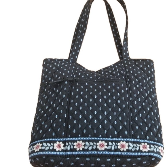 Vera Bradley Handbags - Vera Bradley Black and White Tote with Eyeglass Case